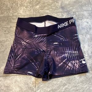 Purple nike pro shorts